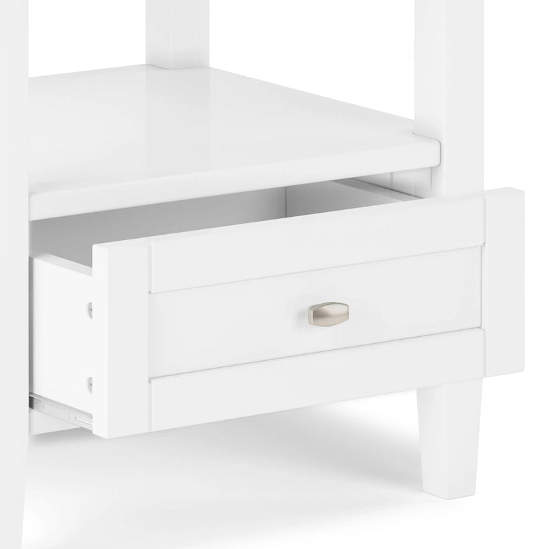 Table d'appoint rectangulaire de transition en BOIS MASSIF Norfolk de 20 pouces de large