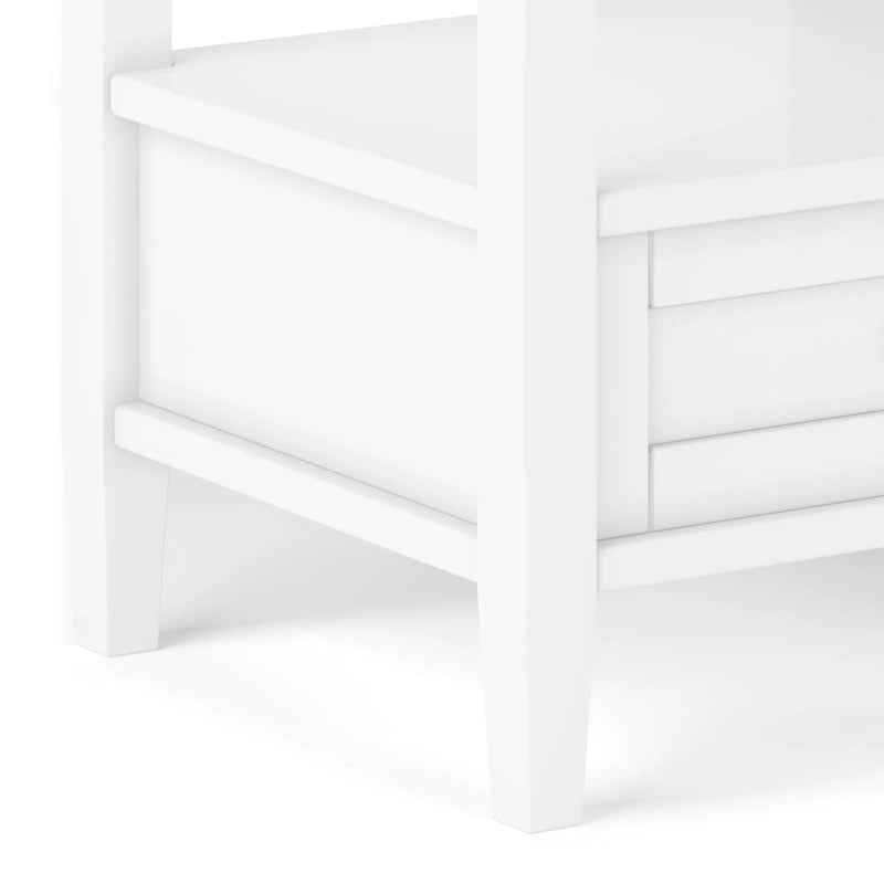 Table d'appoint rectangulaire de transition en BOIS MASSIF Norfolk de 20 pouces de large