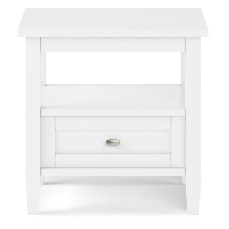 Table d'appoint rectangulaire de transition en BOIS MASSIF Norfolk de 20 pouces de large