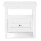Table d'appoint rectangulaire de transition en BOIS MASSIF Norfolk de 20 pouces de large