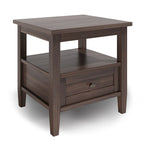 Table d'appoint rectangulaire de transition en BOIS MASSIF Norfolk de 20 pouces de large