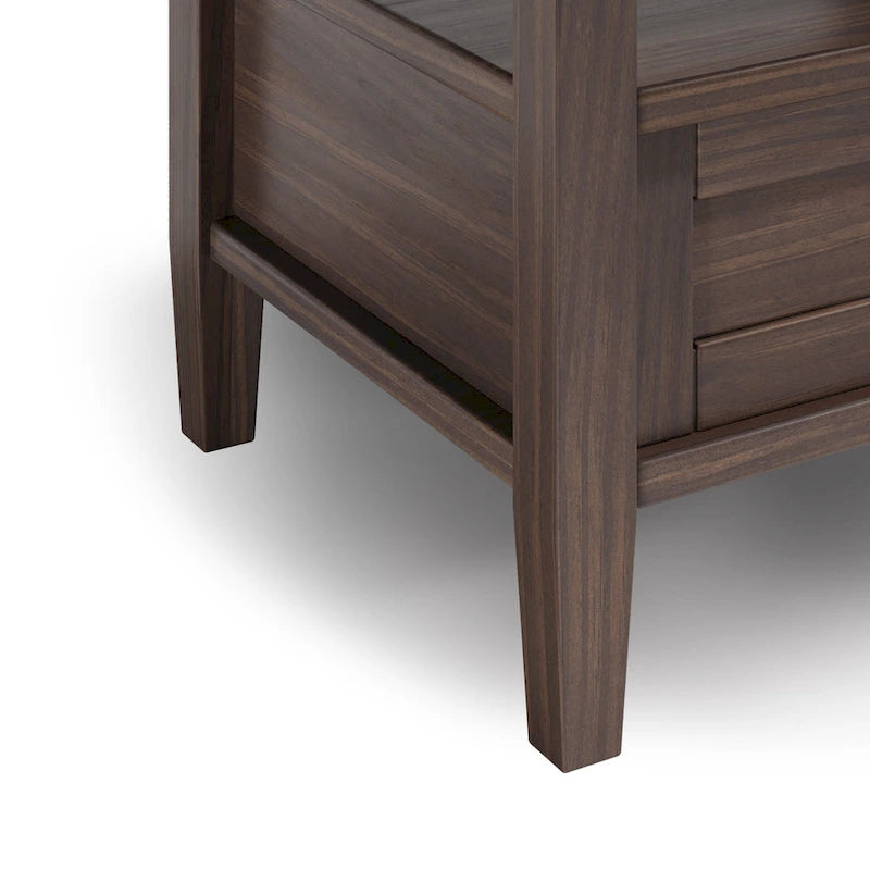 Table d'appoint rectangulaire de transition en BOIS MASSIF Norfolk de 20 pouces de large