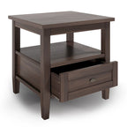 Table d'appoint rectangulaire de transition en BOIS MASSIF Norfolk de 20 pouces de large