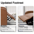 Fauteuil inclinable en cuir PU, inclinable simple pour salon