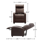 Fauteuil inclinable en cuir PU, inclinable simple pour salon