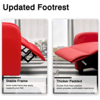 Fauteuil inclinable en cuir PU, inclinable simple pour salon