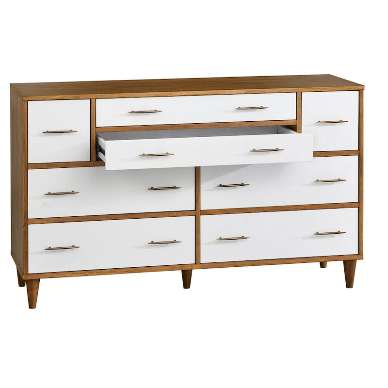 Commode Ana style Mid-Century avec 8 tiroirs