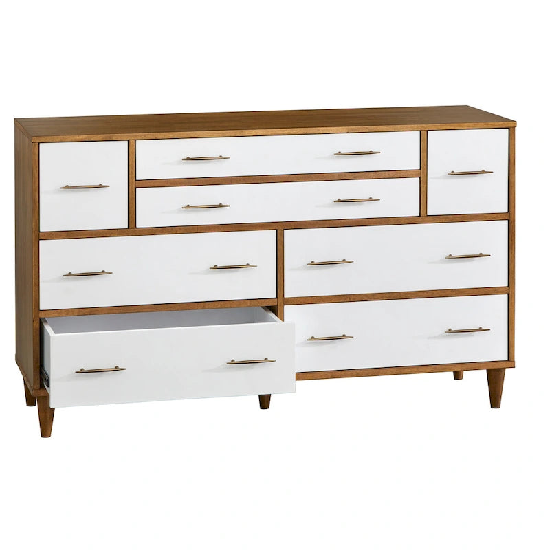 Commode Ana style Mid-Century avec 8 tiroirs