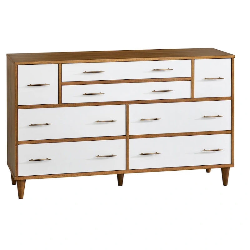 Commode Ana style Mid-Century avec 8 tiroirs