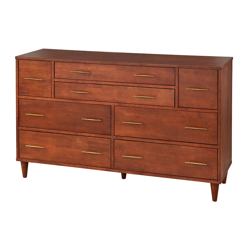 Commode Ana style Mid-Century avec 8 tiroirs
