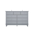 Commode à 9 tiroirs de 139,95 cm de large : Meuble de rangement spacieux au design épuré, laqué