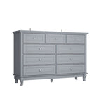 Commode à 9 tiroirs de 139,95 cm de large : Meuble de rangement spacieux au design épuré, laqué