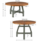 Table ronde de salle à manger/réunion Lancaster - ambre/graphite