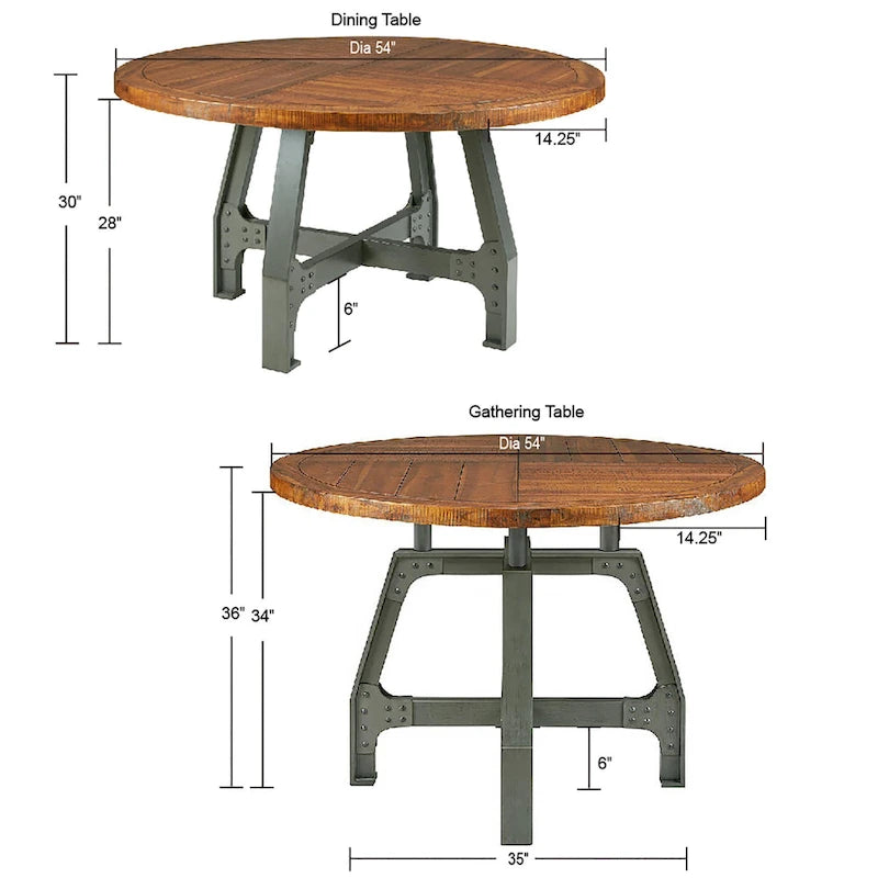 Table ronde de salle à manger/réunion Lancaster - ambre/graphite