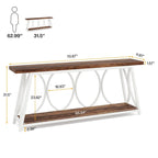 Table console extra longue de 70,9 pouces Table d'appoint de canapé pour salon