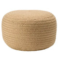Pouffe/Repose-pieds d'intérieur/extérieur rond en polyester Saba Solar – 45 x 45 x 30 cm