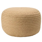 Pouffe/Repose-pieds d'intérieur/extérieur rond en polyester Saba Solar – 45 x 45 x 30 cm