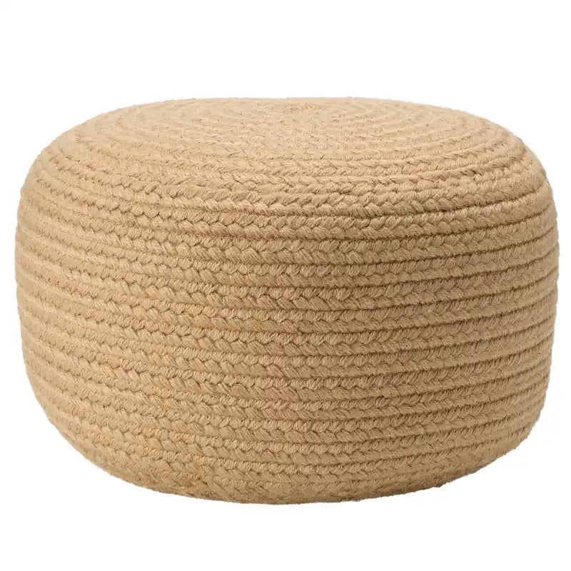 Pouffe/Repose-pieds d'intérieur/extérieur rond en polyester Saba Solar – 45 x 45 x 30 cm