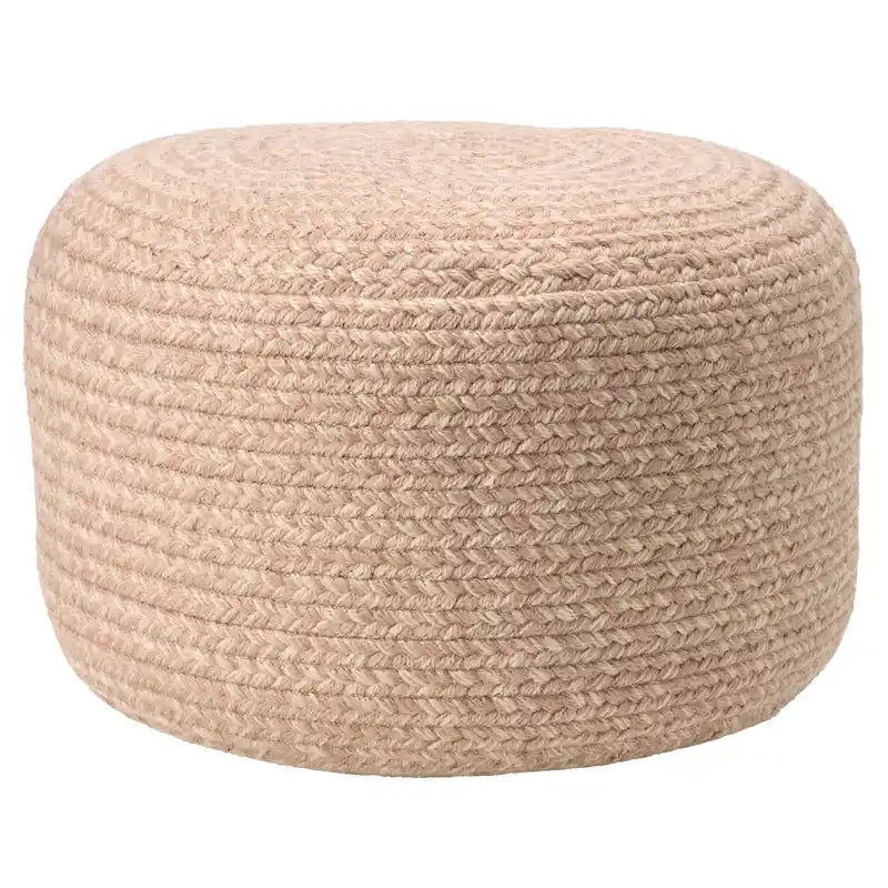 Pouffe/Repose-pieds d'intérieur/extérieur rond en polyester Saba Solar – 45 x 45 x 30 cm