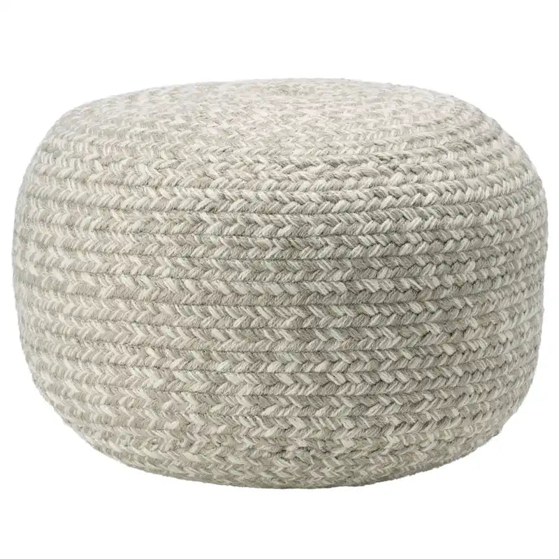 Pouffe/Repose-pieds d'intérieur/extérieur rond en polyester Saba Solar – 45 x 45 x 30 cm