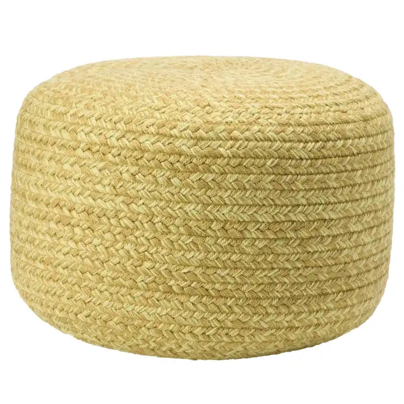 Pouffe/Repose-pieds d'intérieur/extérieur rond en polyester Saba Solar – 45 x 45 x 30 cm