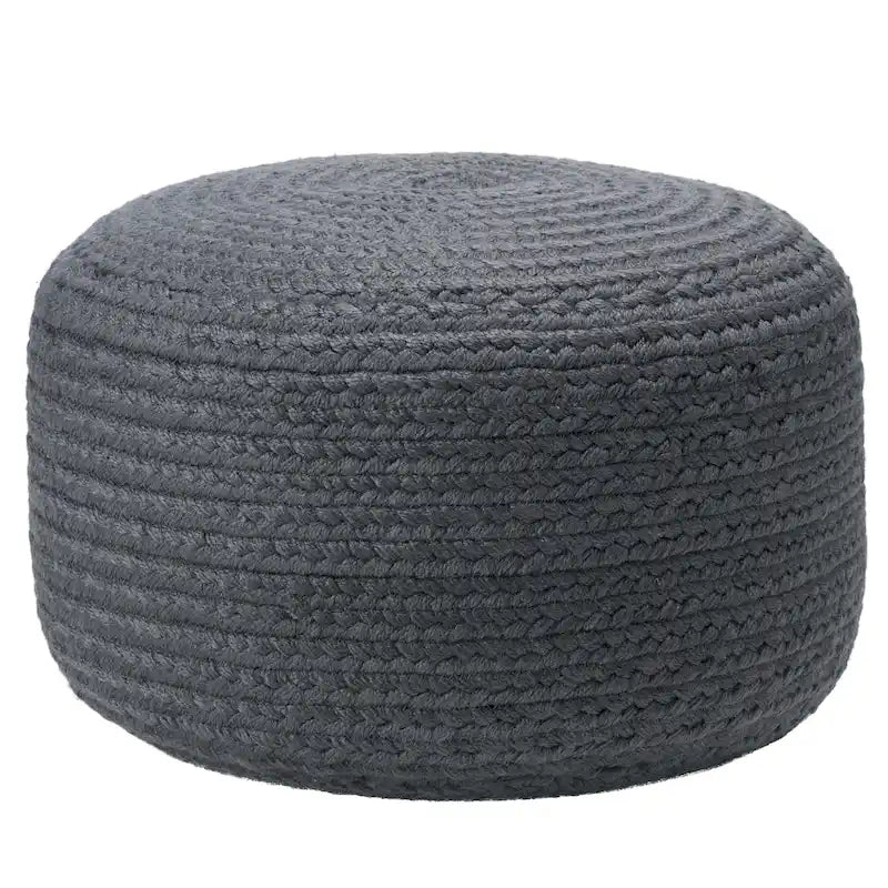 Pouffe/Repose-pieds d'intérieur/extérieur rond en polyester Saba Solar – 45 x 45 x 30 cm