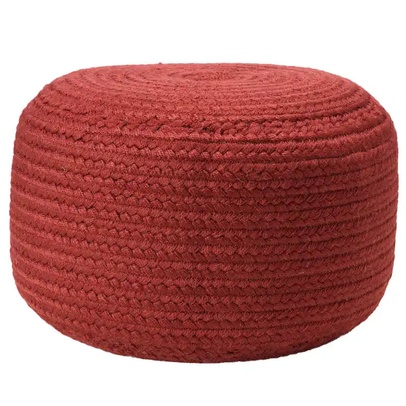Pouffe/Repose-pieds d'intérieur/extérieur rond en polyester Saba Solar – 45 x 45 x 30 cm