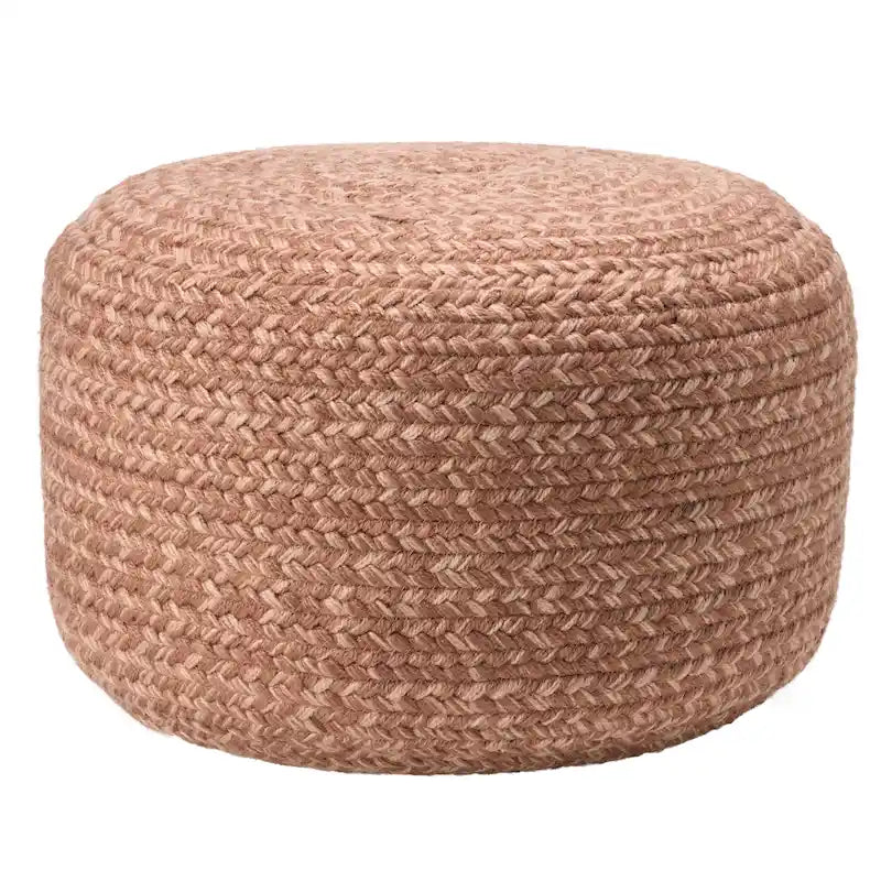 Pouffe/Repose-pieds d'intérieur/extérieur rond en polyester Saba Solar – 45 x 45 x 30 cm