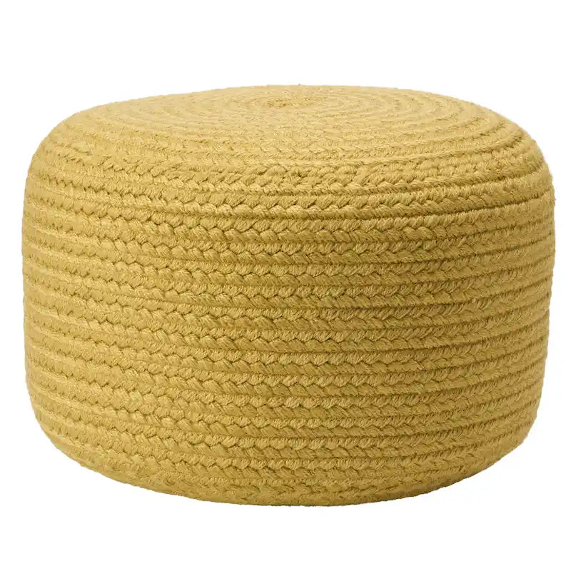 Pouffe/Repose-pieds d'intérieur/extérieur rond en polyester Saba Solar – 45 x 45 x 30 cm