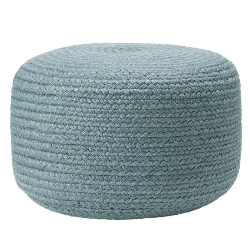 Pouffe/Repose-pieds d'intérieur/extérieur rond en polyester Saba Solar – 45 x 45 x 30 cm