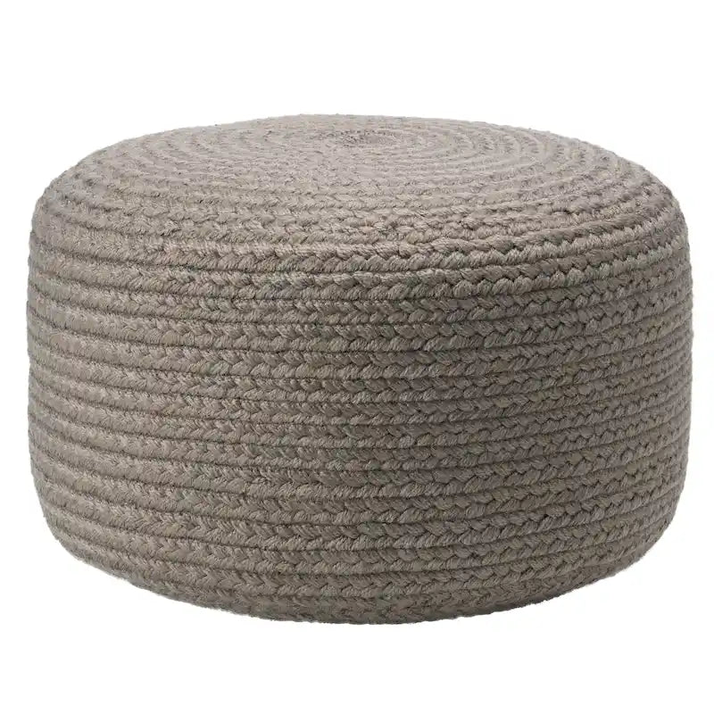 Pouffe/Repose-pieds d'intérieur/extérieur rond en polyester Saba Solar – 45 x 45 x 30 cm
