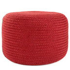 Pouffe/Repose-pieds d'intérieur/extérieur rond en polyester Saba Solar – 45 x 45 x 30 cm