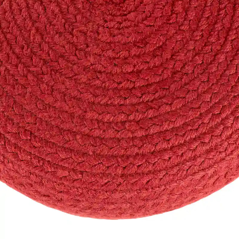 Pouffe/Repose-pieds d'intérieur/extérieur rond en polyester Saba Solar – 45 x 45 x 30 cm