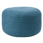 Pouffe/Repose-pieds d'intérieur/extérieur rond en polyester Saba Solar – 45 x 45 x 30 cm