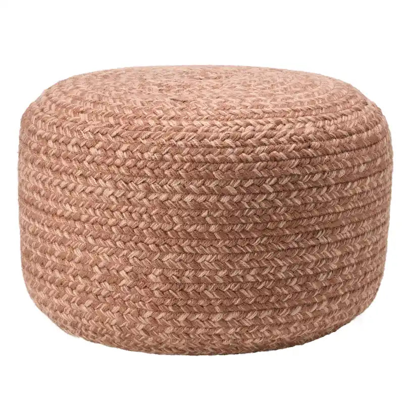 Pouffe/Repose-pieds d'intérieur/extérieur rond en polyester Saba Solar – 45 x 45 x 30 cm
