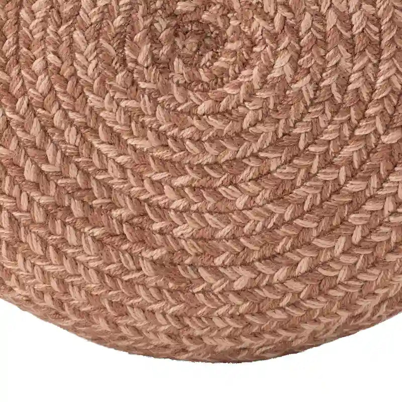 Pouffe/Repose-pieds d'intérieur/extérieur rond en polyester Saba Solar – 45 x 45 x 30 cm