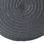 Pouffe/Repose-pieds d'intérieur/extérieur rond en polyester Saba Solar – 45 x 45 x 30 cm