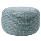Pouffe/Repose-pieds d'intérieur/extérieur rond en polyester Saba Solar – 45 x 45 x 30 cm