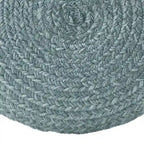 Pouffe/Repose-pieds d'intérieur/extérieur rond en polyester Saba Solar – 45 x 45 x 30 cm