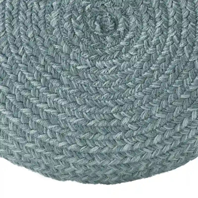 Pouffe/Repose-pieds d'intérieur/extérieur rond en polyester Saba Solar – 45 x 45 x 30 cm