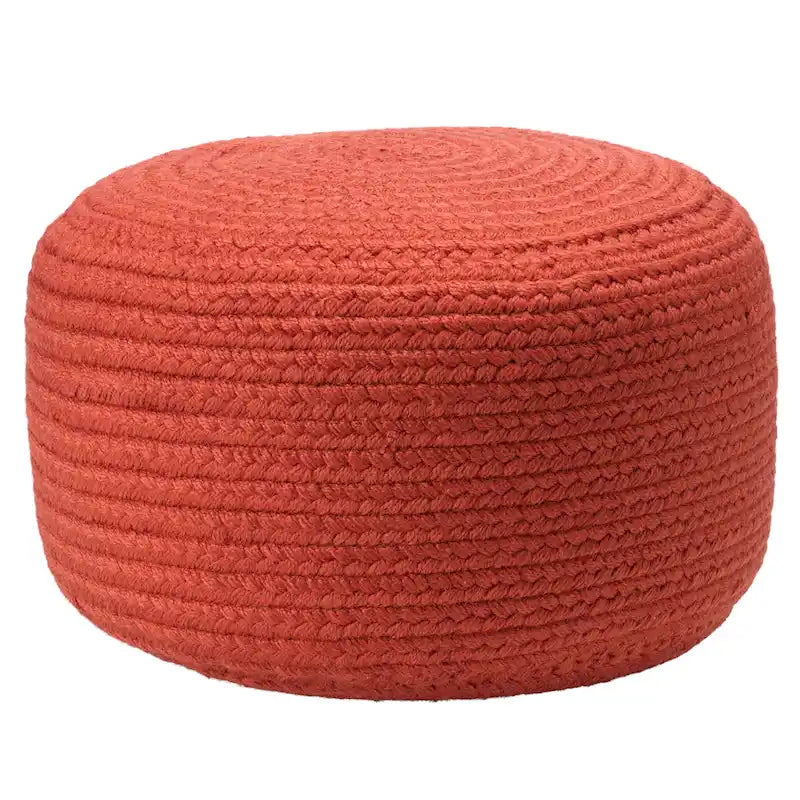 Pouffe/Repose-pieds d'intérieur/extérieur rond en polyester Saba Solar – 45 x 45 x 30 cm