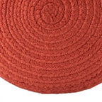 Pouffe/Repose-pieds d'intérieur/extérieur rond en polyester Saba Solar – 45 x 45 x 30 cm