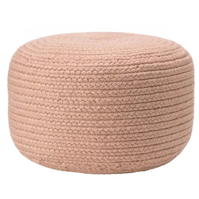 Pouffe/Repose-pieds d'intérieur/extérieur rond en polyester Saba Solar – 45 x 45 x 30 cm