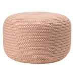 Pouffe/Repose-pieds d'intérieur/extérieur rond en polyester Saba Solar – 45 x 45 x 30 cm
