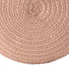Pouffe/Repose-pieds d'intérieur/extérieur rond en polyester Saba Solar – 45 x 45 x 30 cm