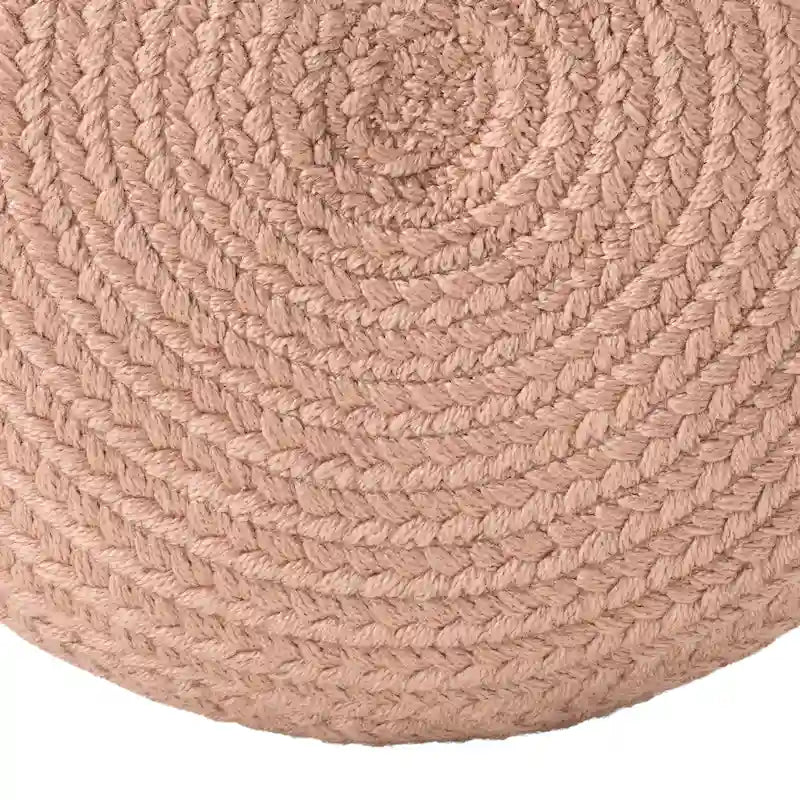 Pouffe/Repose-pieds d'intérieur/extérieur rond en polyester Saba Solar – 45 x 45 x 30 cm