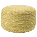Pouffe/Repose-pieds d'intérieur/extérieur rond en polyester Saba Solar – 45 x 45 x 30 cm