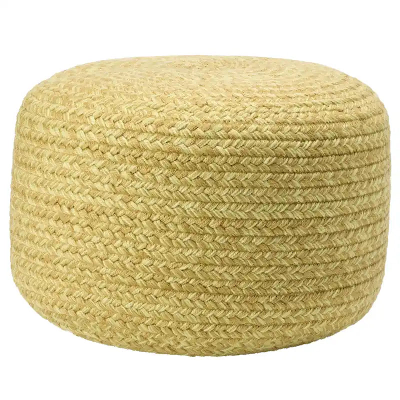 Pouffe/Repose-pieds d'intérieur/extérieur rond en polyester Saba Solar – 45 x 45 x 30 cm