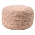 Pouffe/Repose-pieds d'intérieur/extérieur rond en polyester Saba Solar – 45 x 45 x 30 cm