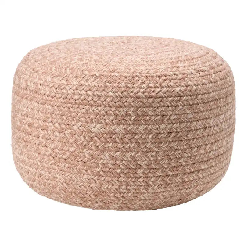 Pouffe/Repose-pieds d'intérieur/extérieur rond en polyester Saba Solar – 45 x 45 x 30 cm